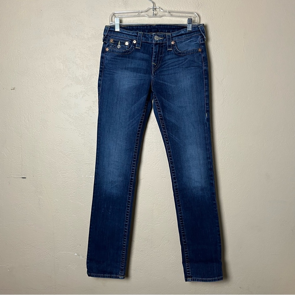 True Religion Womens‎ Blue Jeans Section Straight Size 29 Coins Pocket